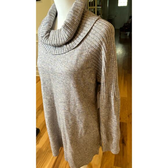 Time & Tru Gray Turtle Neck Knit Top - Women's Plus XL - Picture 3 of 7